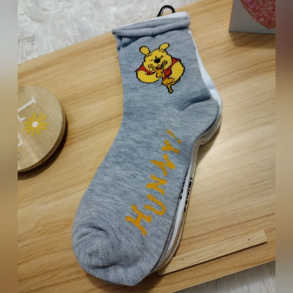 Disney Winnie The Pooh Crew Socks 3 Pair Adult One Size Fits Most